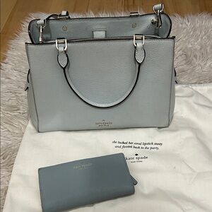 Kate Spade Light Blue Satchel and Wallet